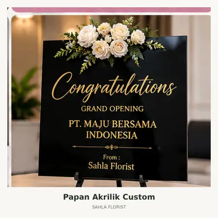 Papan Bunga Akrilik Tanjung Jabung Timur